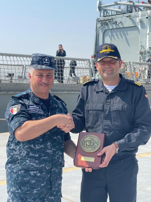 ESPS VICTORIA Commanding Officer and Deputy Commander of the Egyptian Naval Base